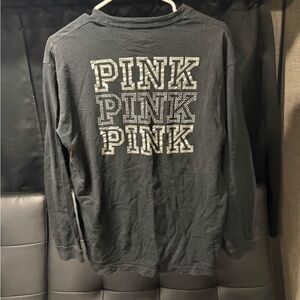 PINK Victoria's Secret Black Sparkle Long Sleeve